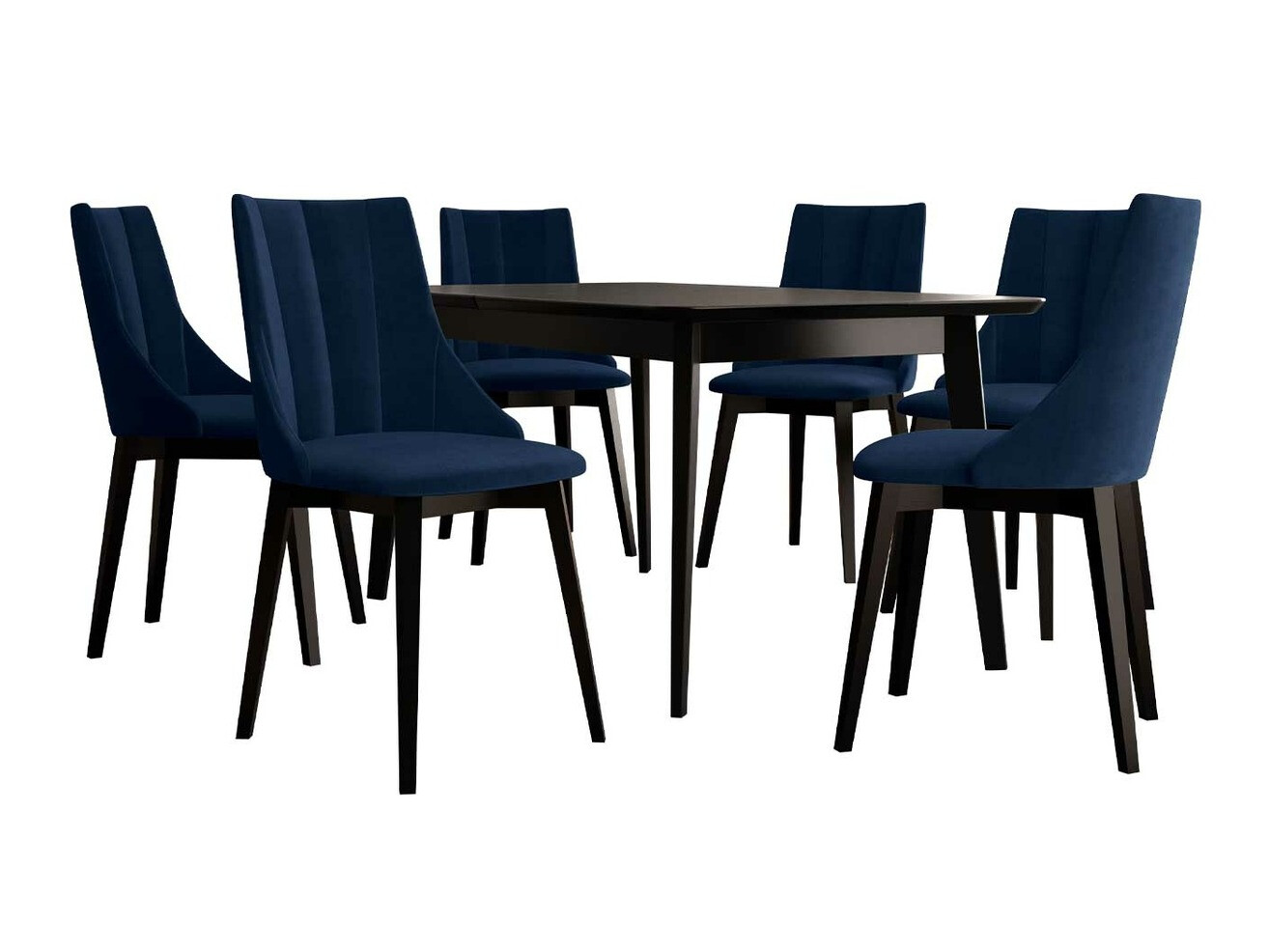 Set de dining Racine 139 (Negru + Magic Velvet 2216)