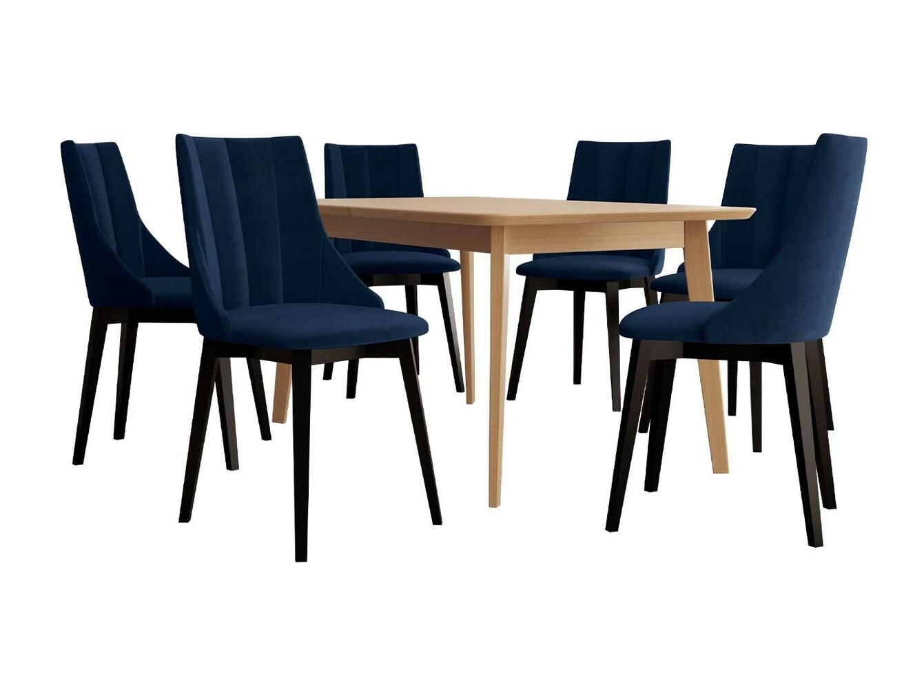 Set de dining Racine 139 (Negru + Magic Velvet 2216)