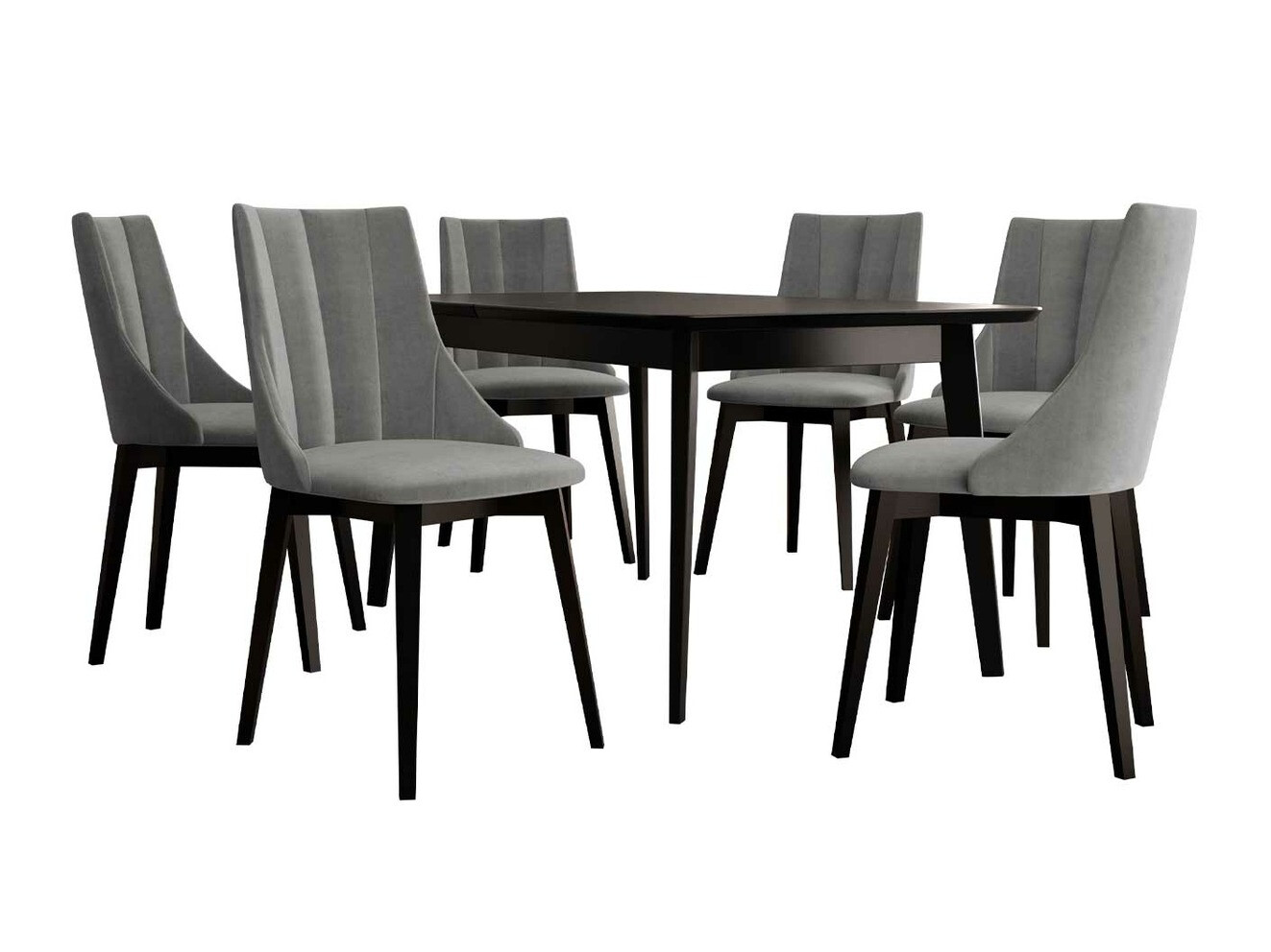 Set de dining Racine 139 (Negru + Magic Velvet 2217)