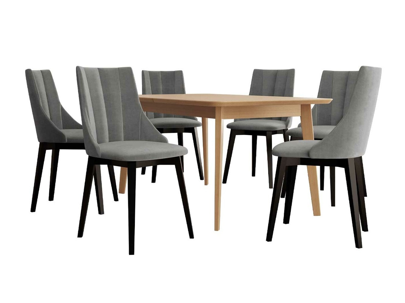 Set de dining Racine 139 (Negru + Magic Velvet 2217)