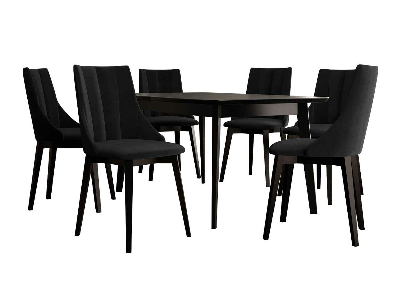 Set de dining Racine 139 (Negru + Magic Velvet 2219)