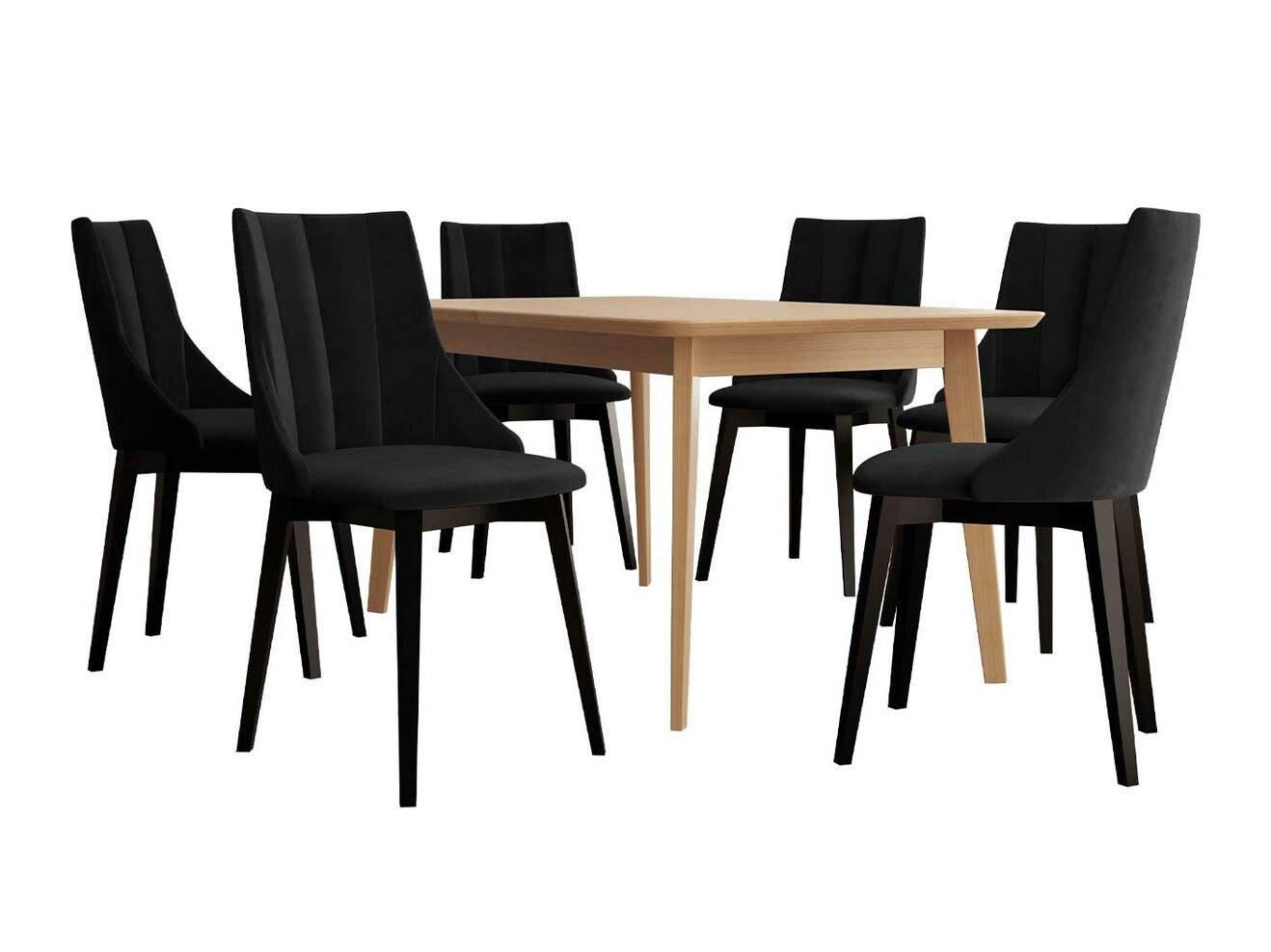 Set de dining Racine 139 (Negru + Magic Velvet 2219)