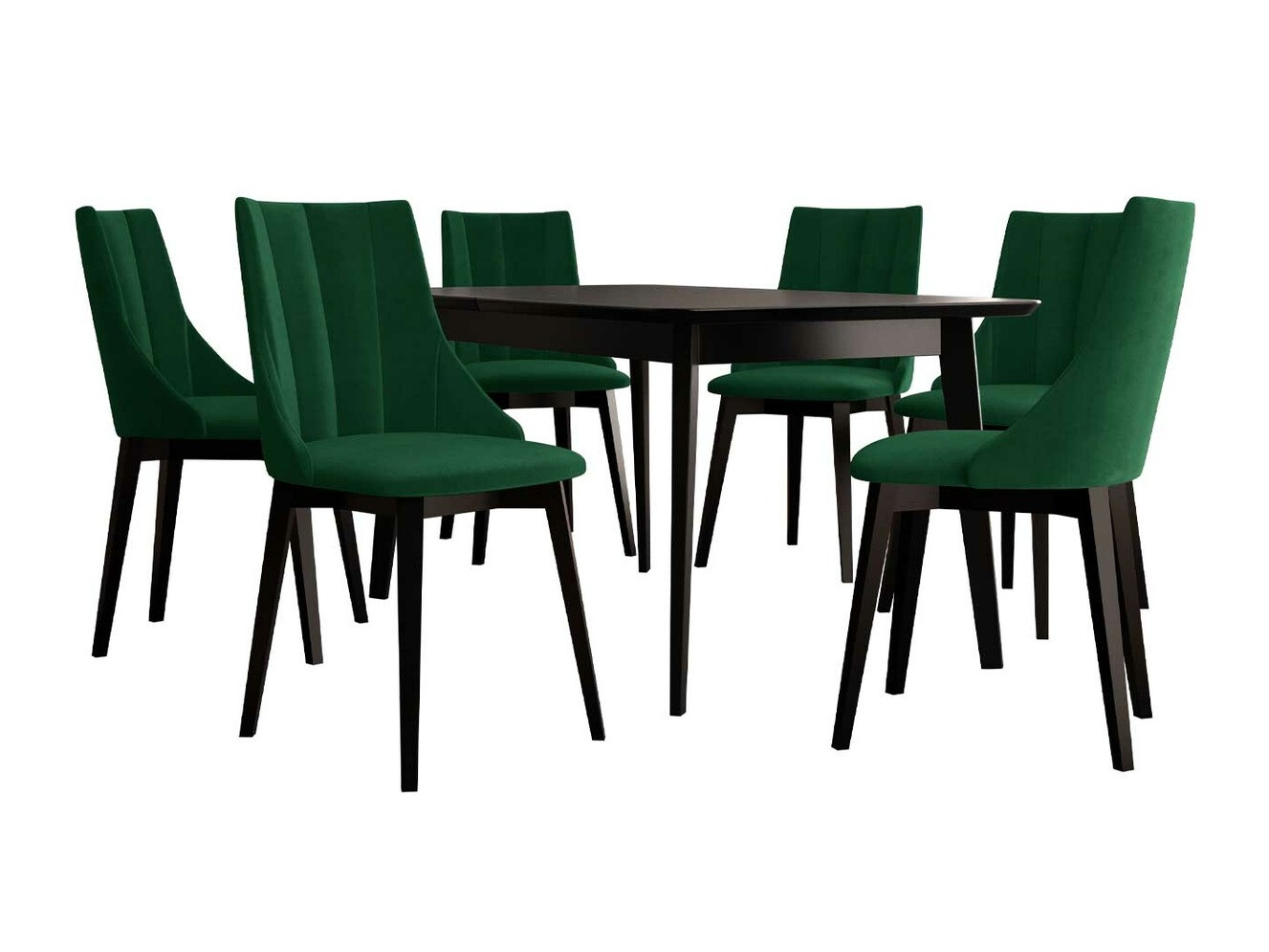 Set de dining Racine 139 (Negru + Magic Velvet 2225)