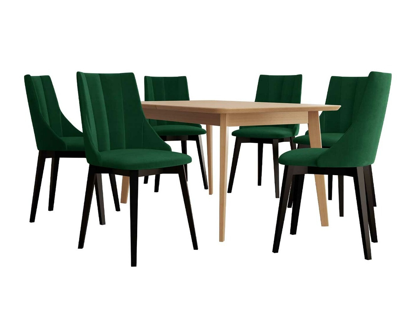 Set de dining Racine 139 (Negru + Magic Velvet 2225)