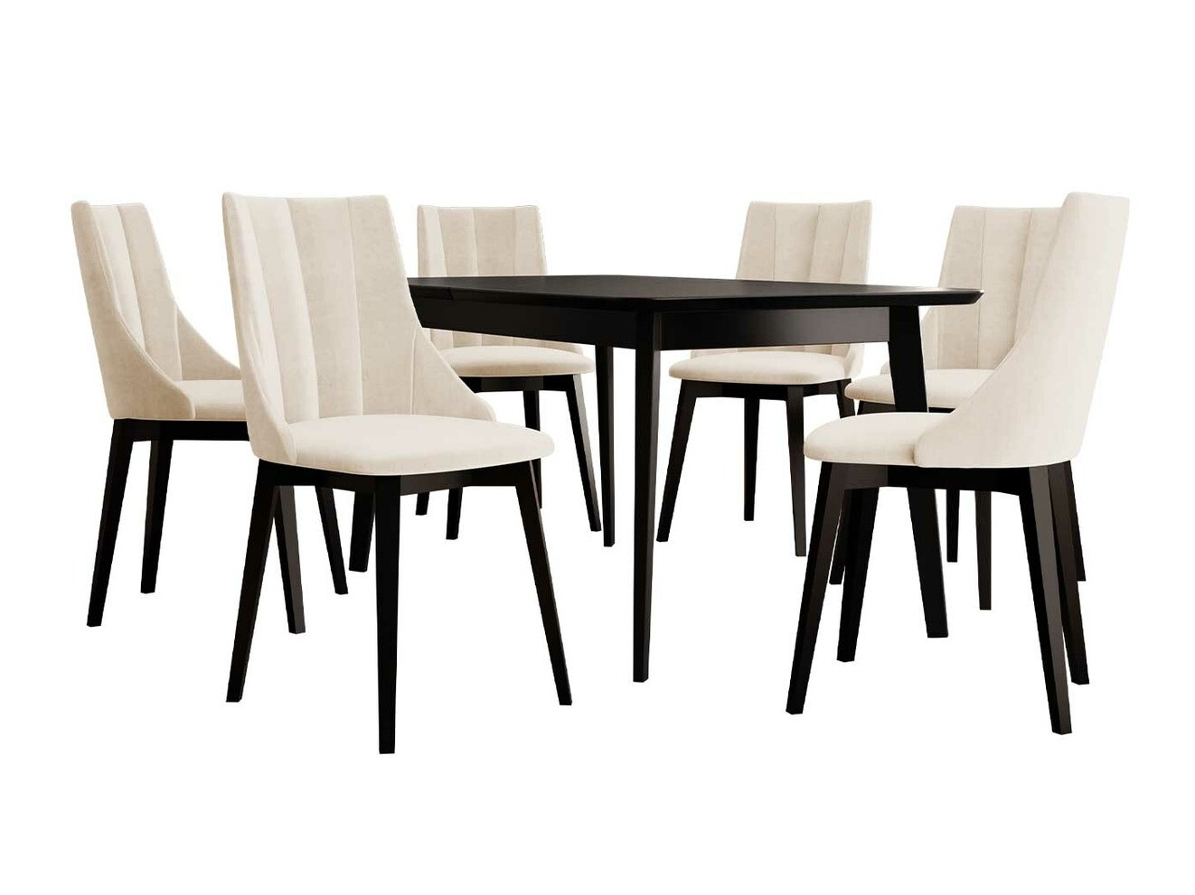 Set de dining Racine 139 (Negru + Magic Velvet 2250)