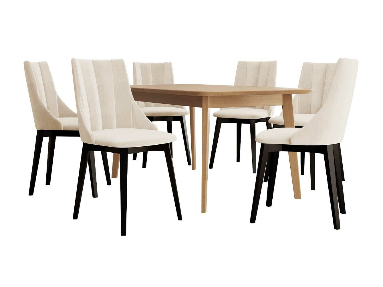 Set de dining Racine 139 (Negru + Magic Velvet 2250)