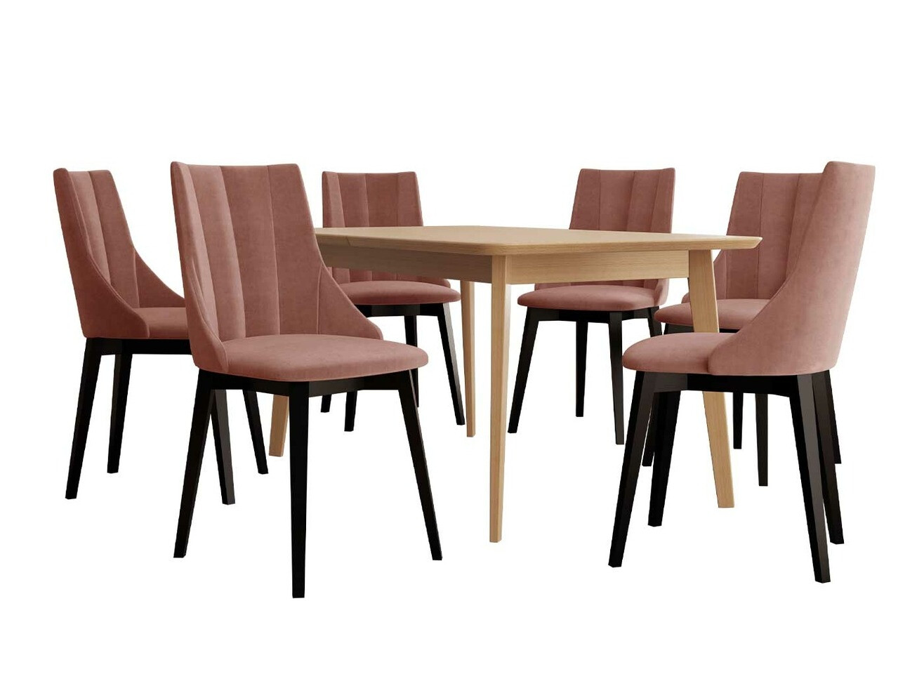 Set de dining Racine 139 (Negru + Magic Velvet 2258)