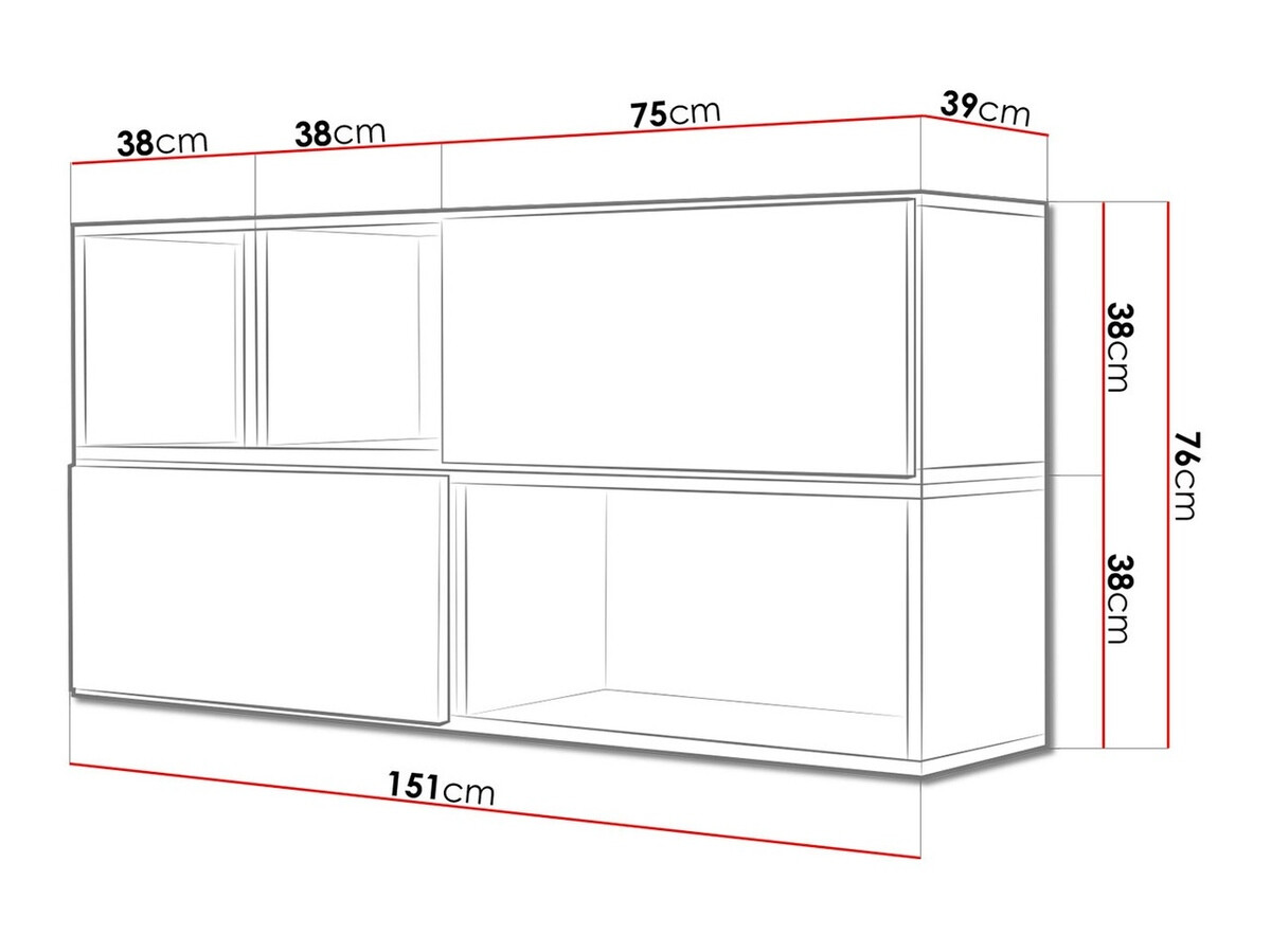 Comode TV de living Corbele 120 (Alb)