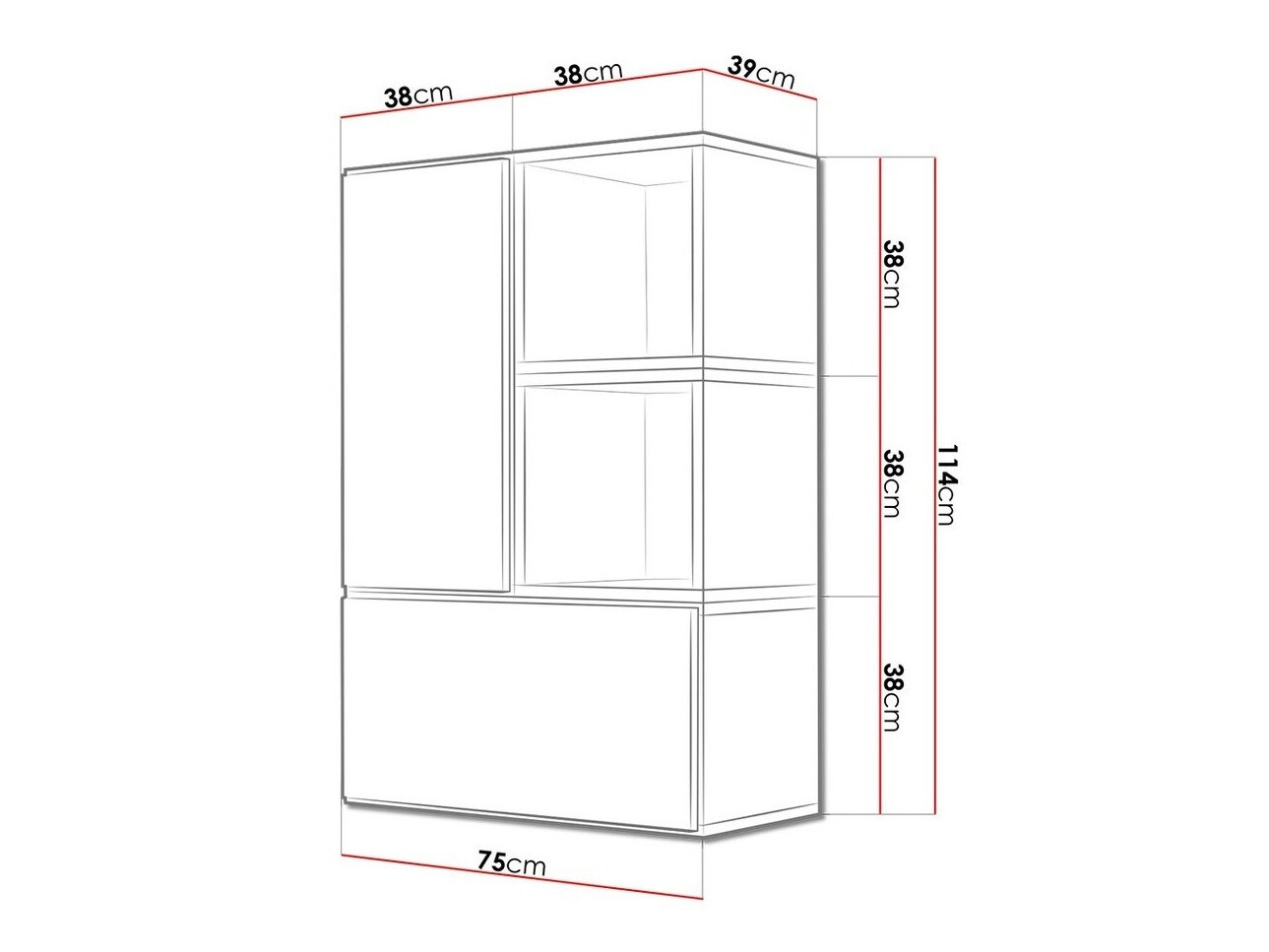 Comode TV de living Corbele 122 (Alb)