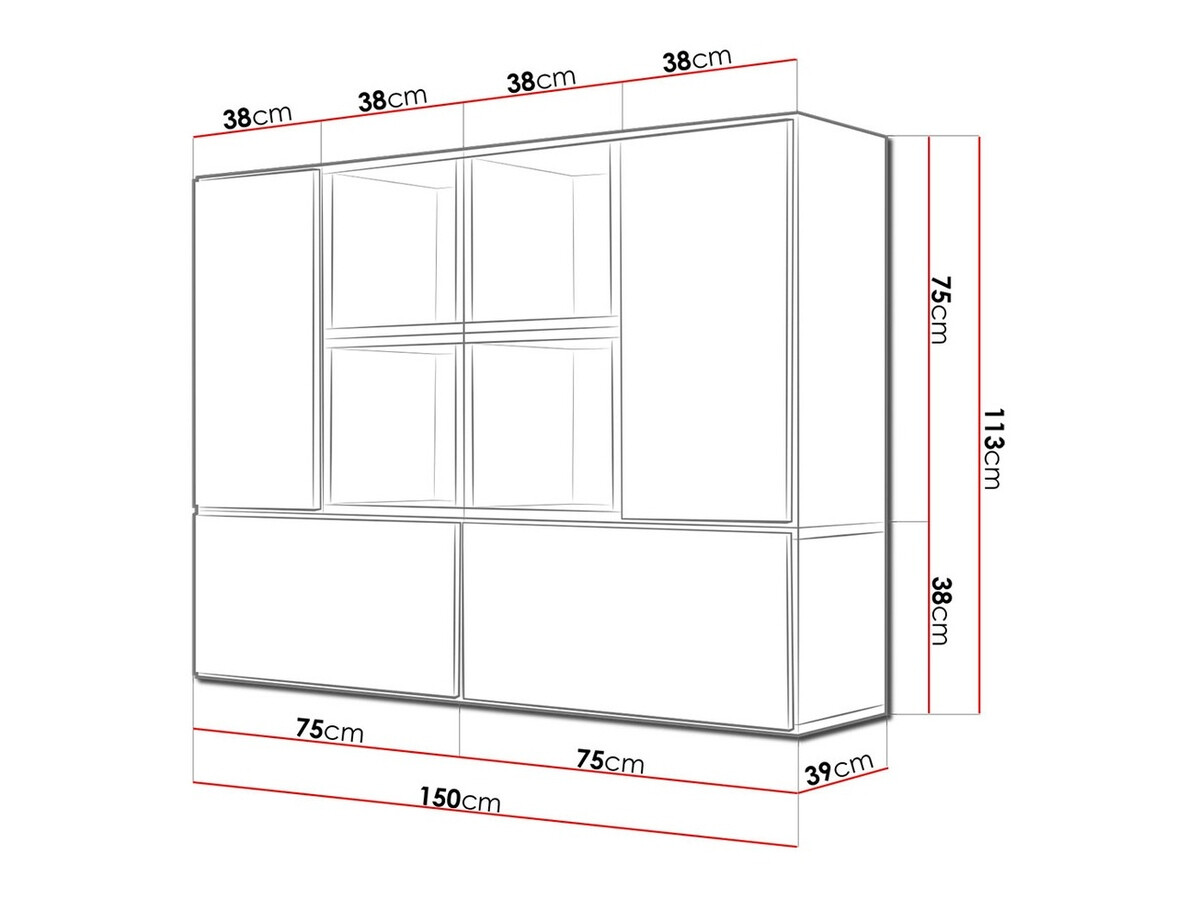 Comode TV de living Corbele 124 (Alb)