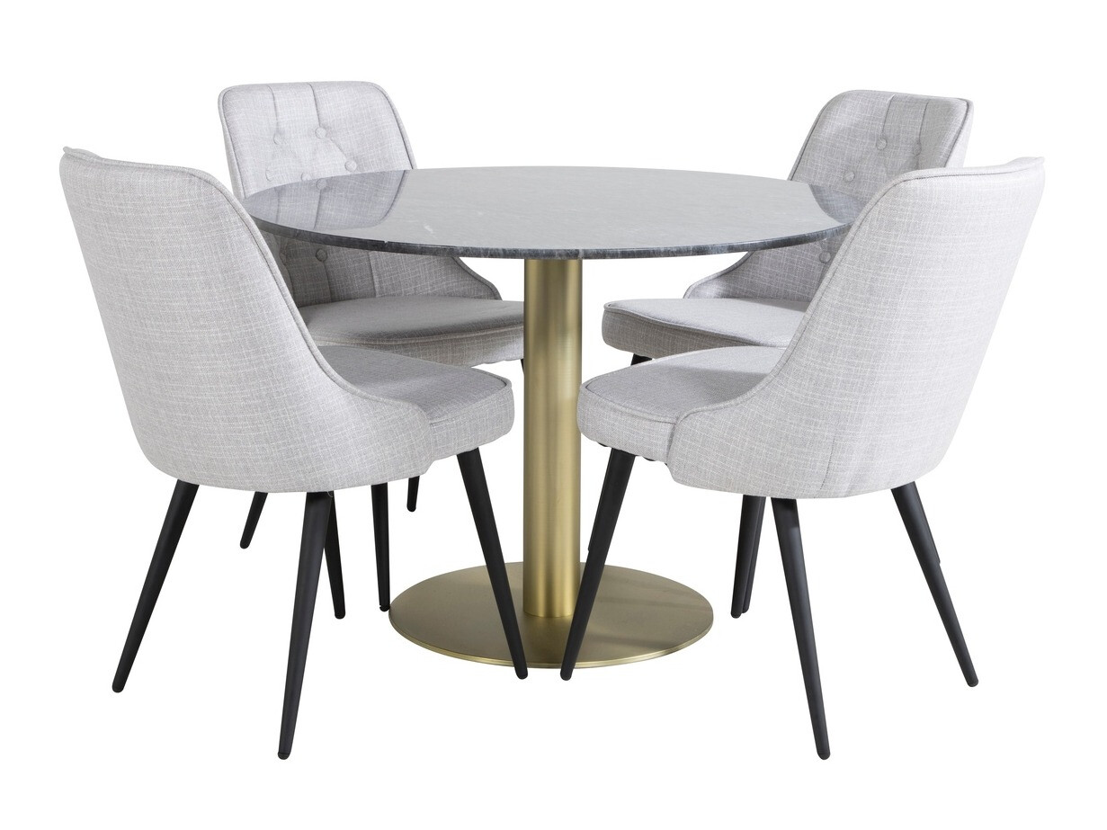 Set de dining Dallas 370 (Gri + Negru)