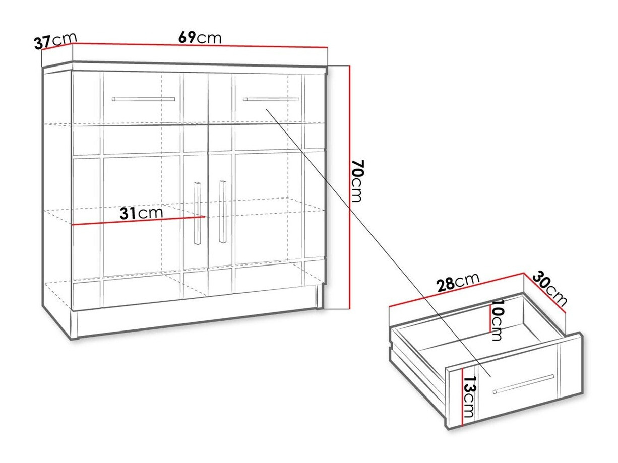 Comodă Bacces (Stejar Sonoma)