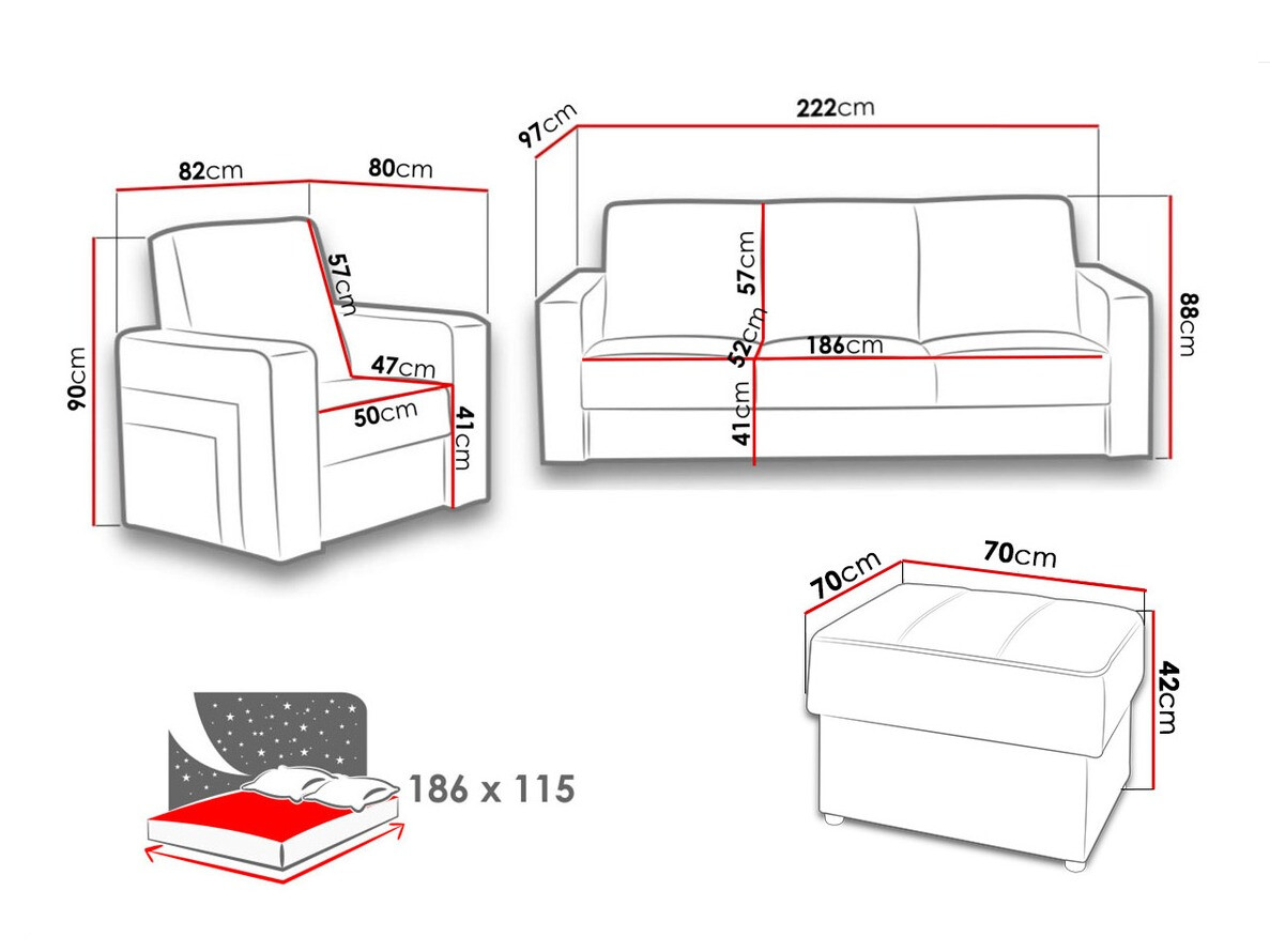 Set mobilier tapițat Donum