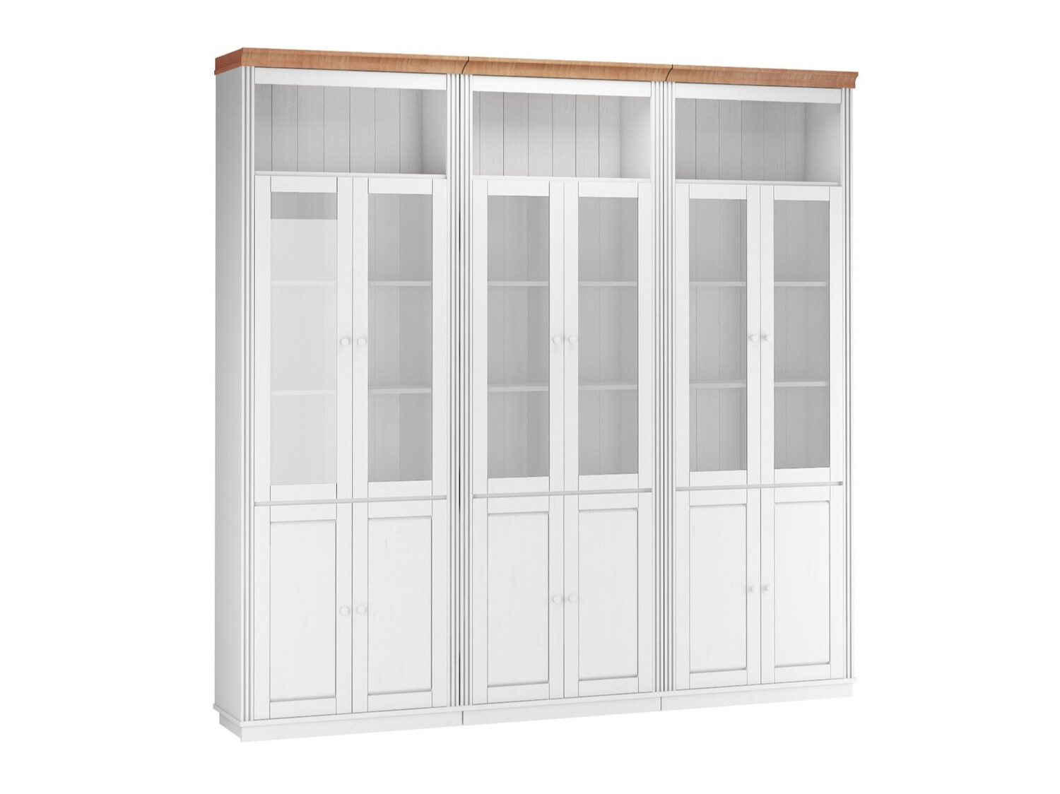 Set de rafturi Saltoro 114 (Alb + Stejar Honey)