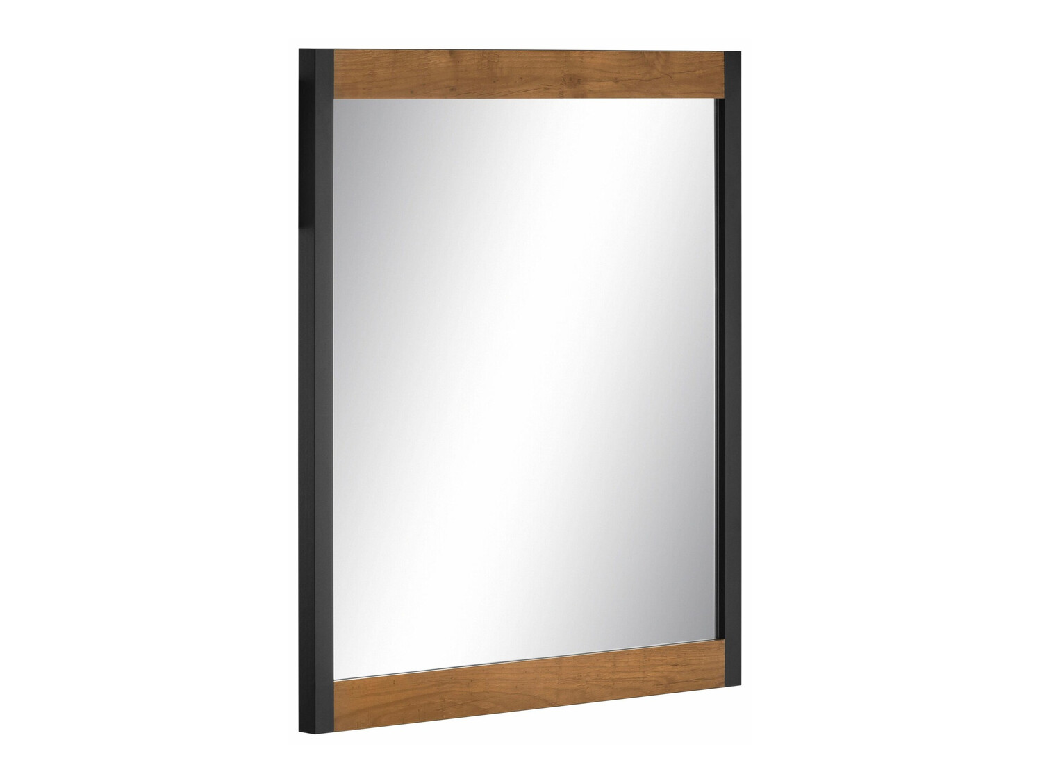 Oglindă Larnovo 114 (Stejar închis + Negru)