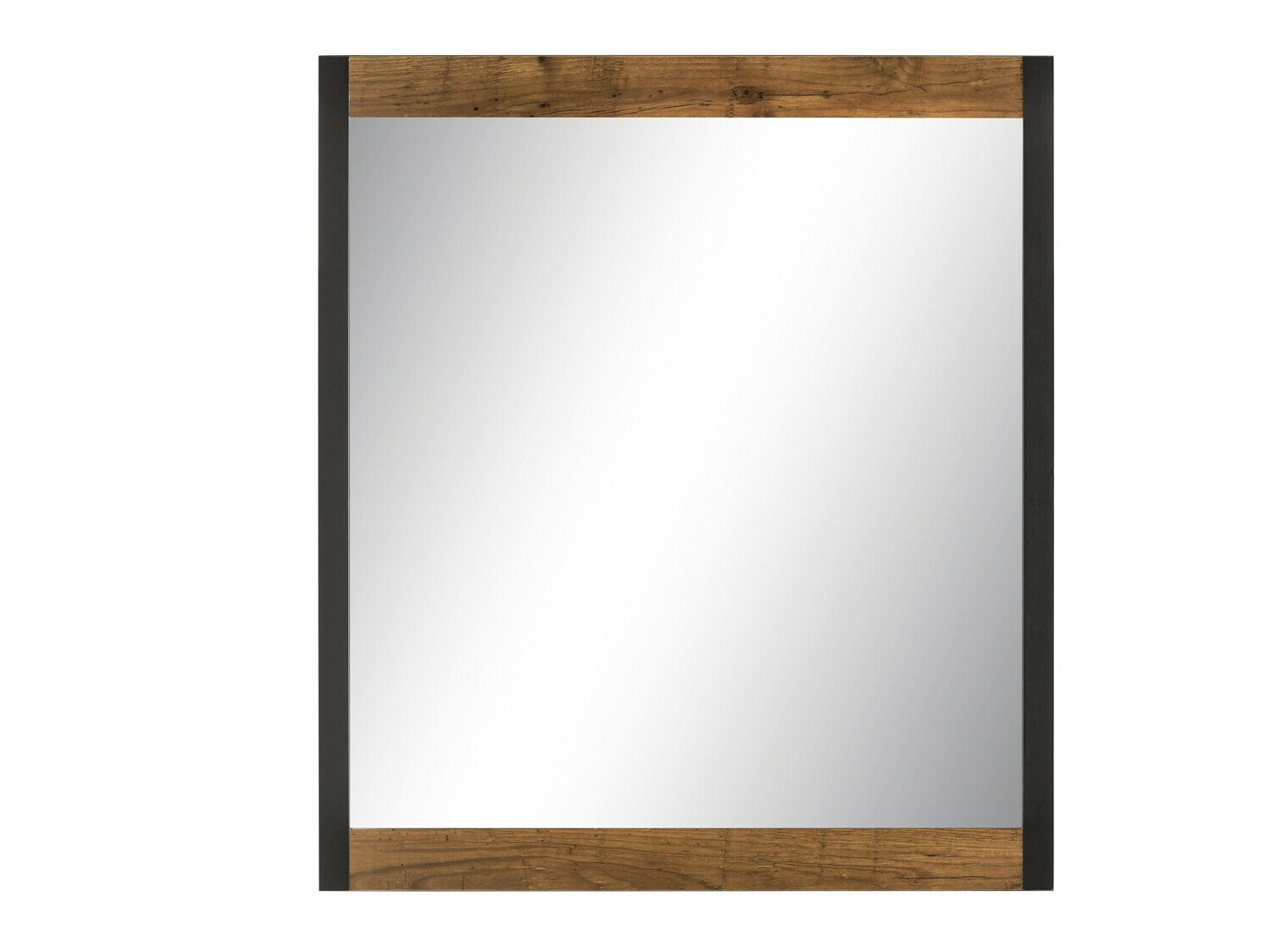Oglindă Larnovo 114 (Stejar închis + Negru)