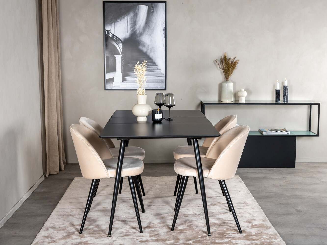 Set de mese Dallas 1521 (Bej + Negru)