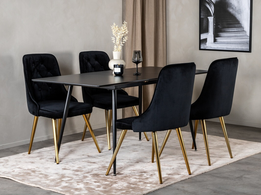 Set de mese Dallas 1522 (Negru + Auriu)