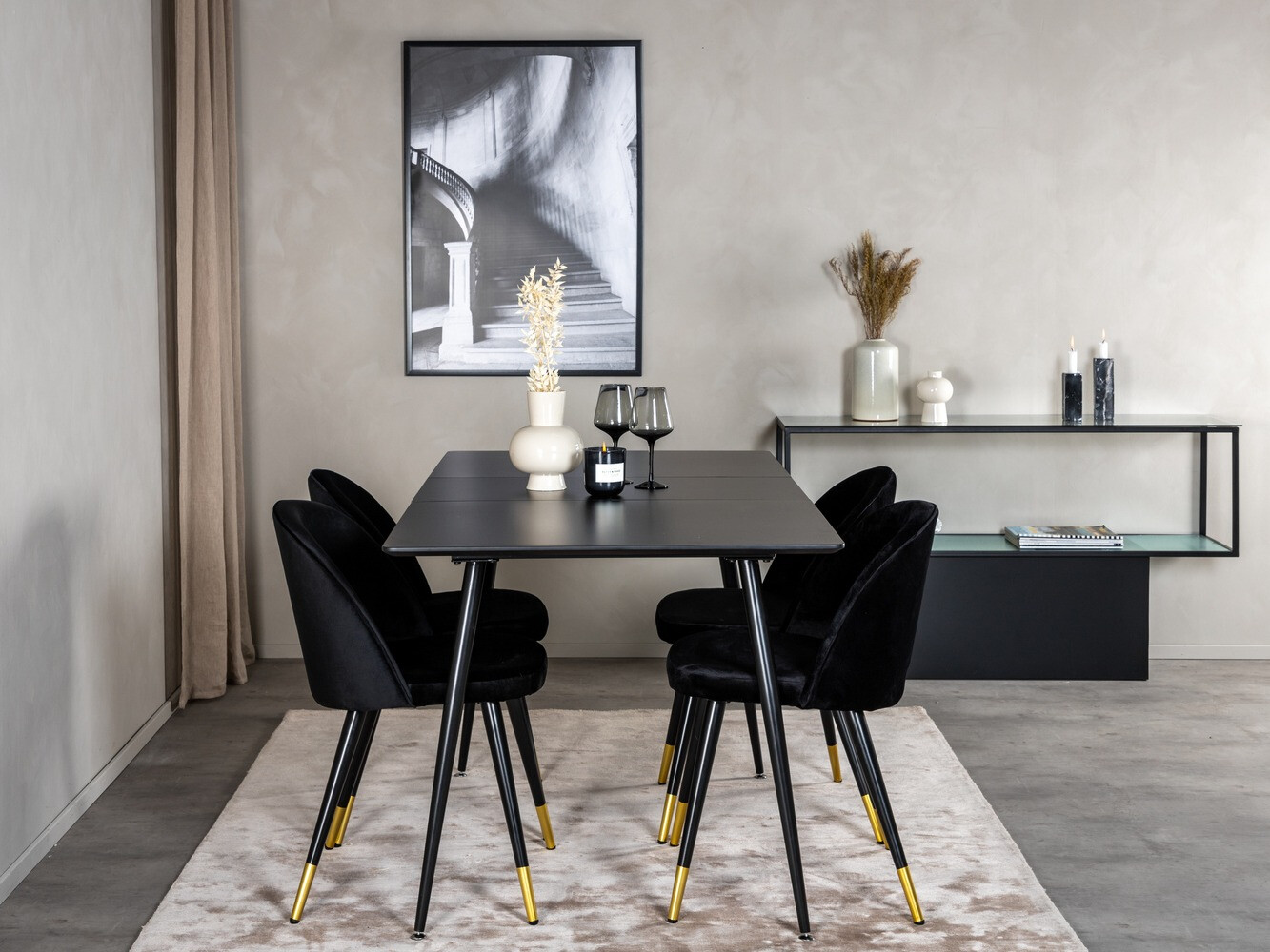 Set de mese Dallas 1526 (Negru)