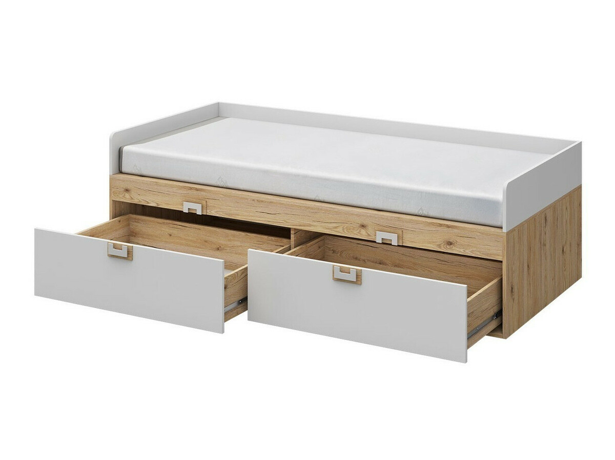 Set pentru camera copiilor Balvire 116 (Stejar deschis + Alb + Roze)