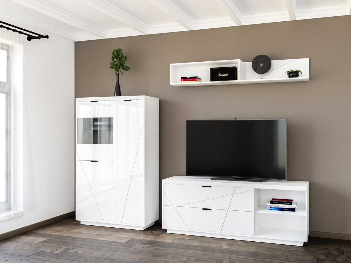 Set de living Fivale 111 (Alb lucios + Alb)