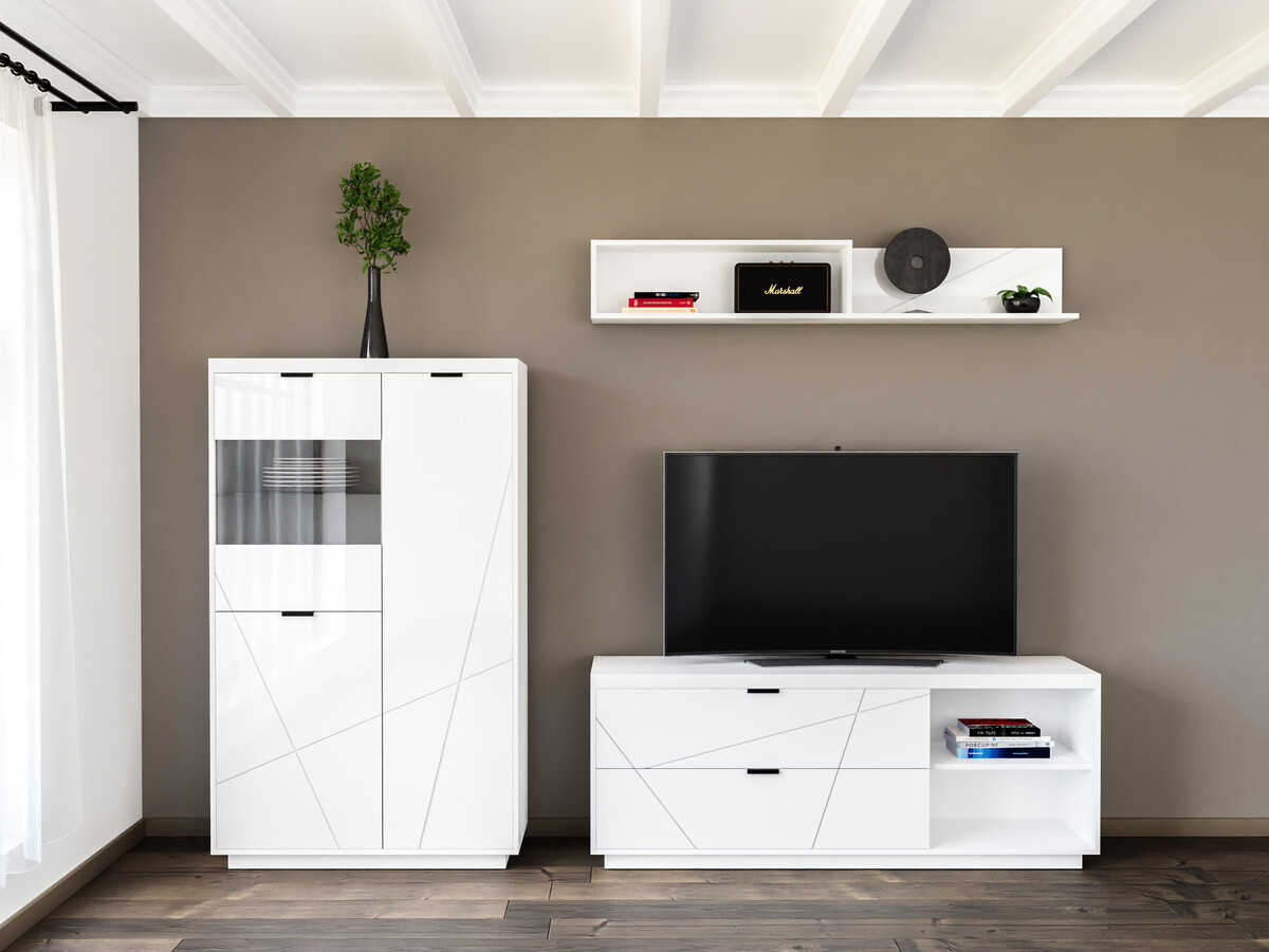 Set de living Fivale 111 (Alb lucios + Alb)