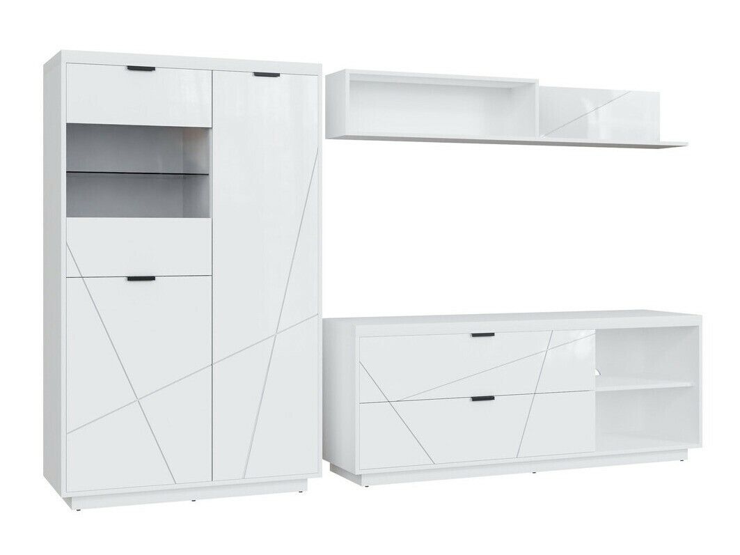 Set de living Fivale 111 (Alb lucios + Alb)