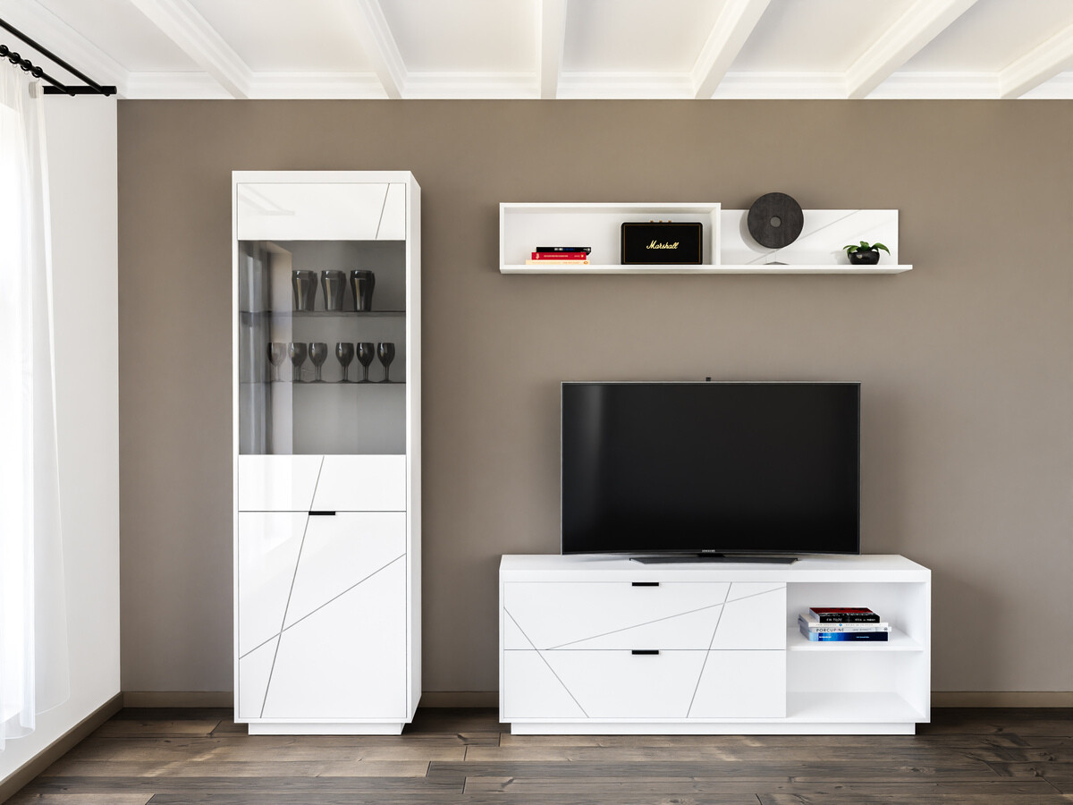 Set de living Fivale 113 (Alb lucios + Alb)