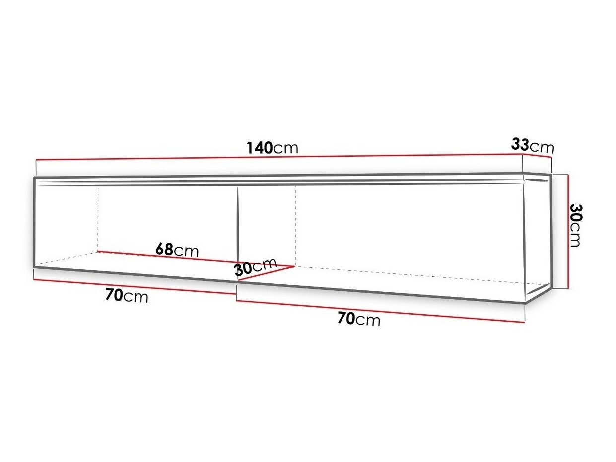 Comodă TV Scientia (Alb + Alb lucios)