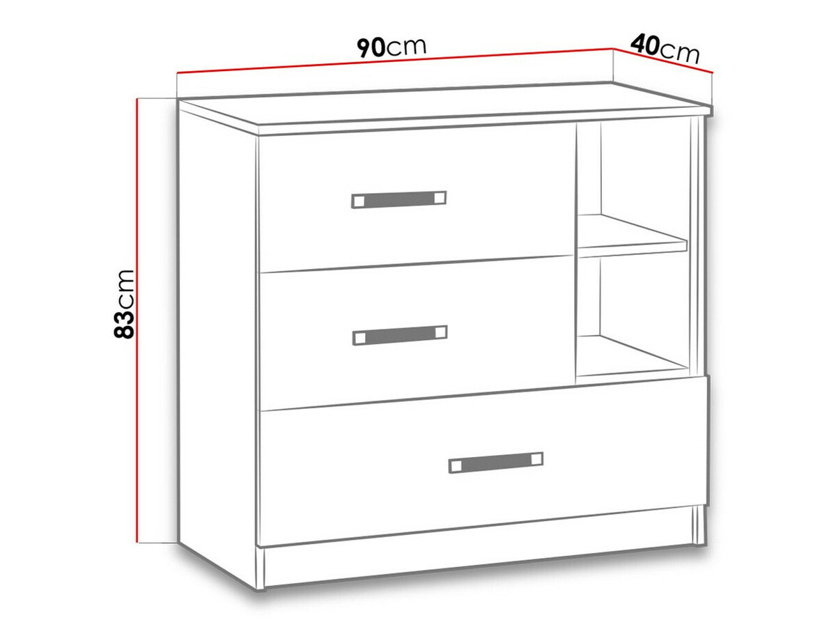 Set pentru camera copiilor Lorlare 117 (Alb + Gri)
