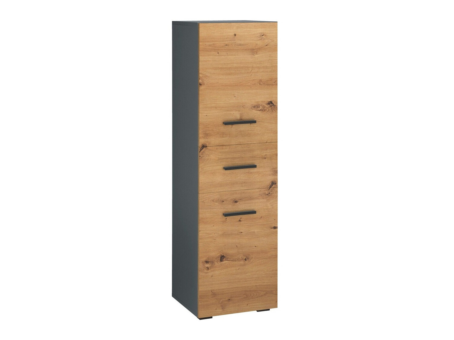Cabinet de baie neancorat Larlori 102 (Antracit + Stejar)