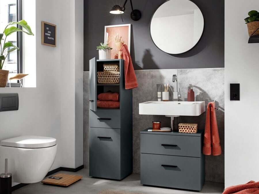Cabinet de baie neancorat Larlori 102 (Antracit)
