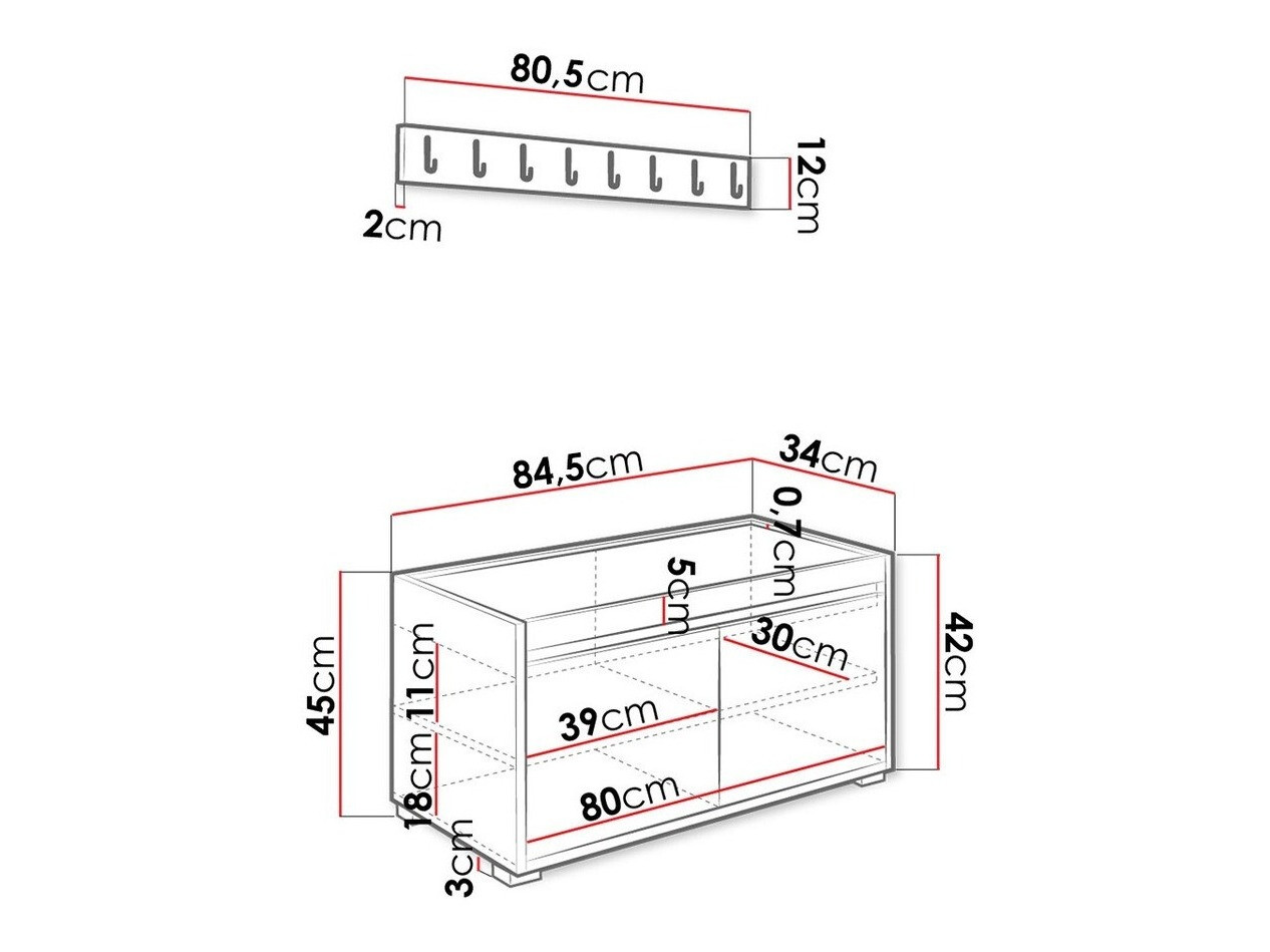 Set de hol Comfivo Pinus IV (Alb + Soft 017)