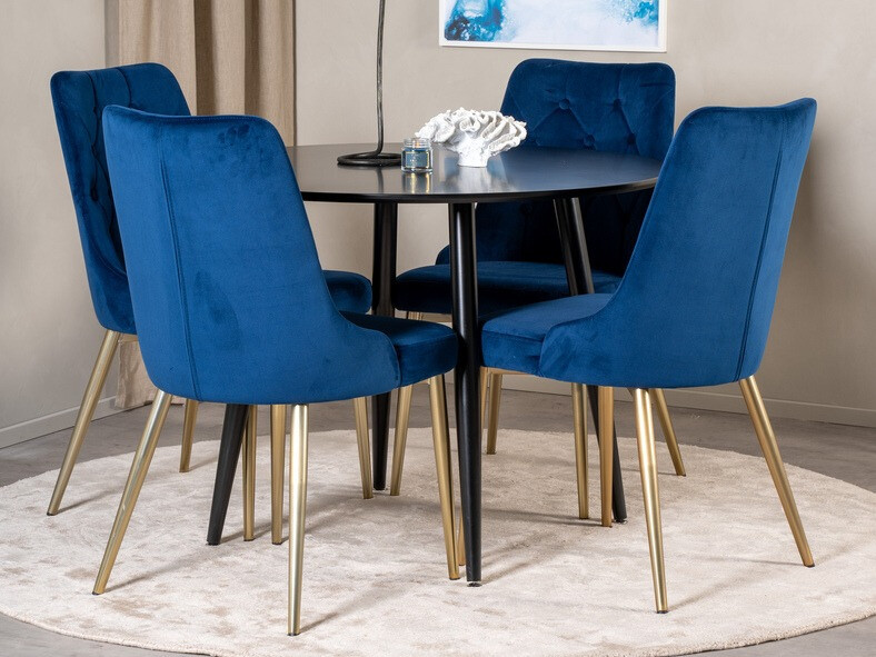 Scaun Dallas 203 (Albastru + auriu)