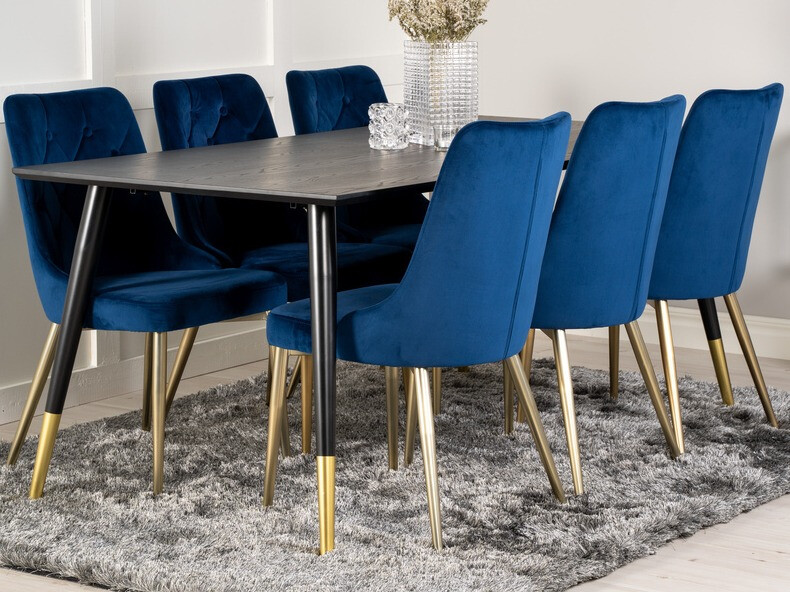 Scaun Dallas 203 (Albastru + auriu)