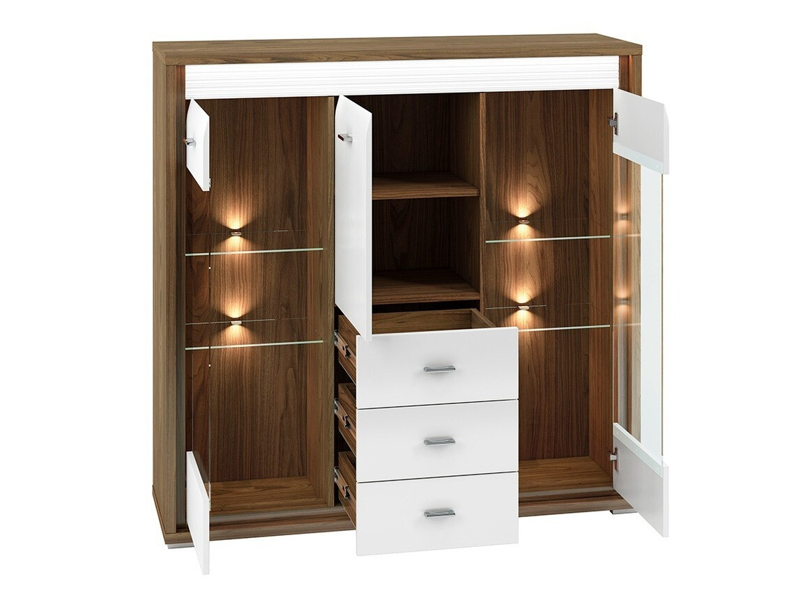 Comodă Madison H106 (Alb lucios)