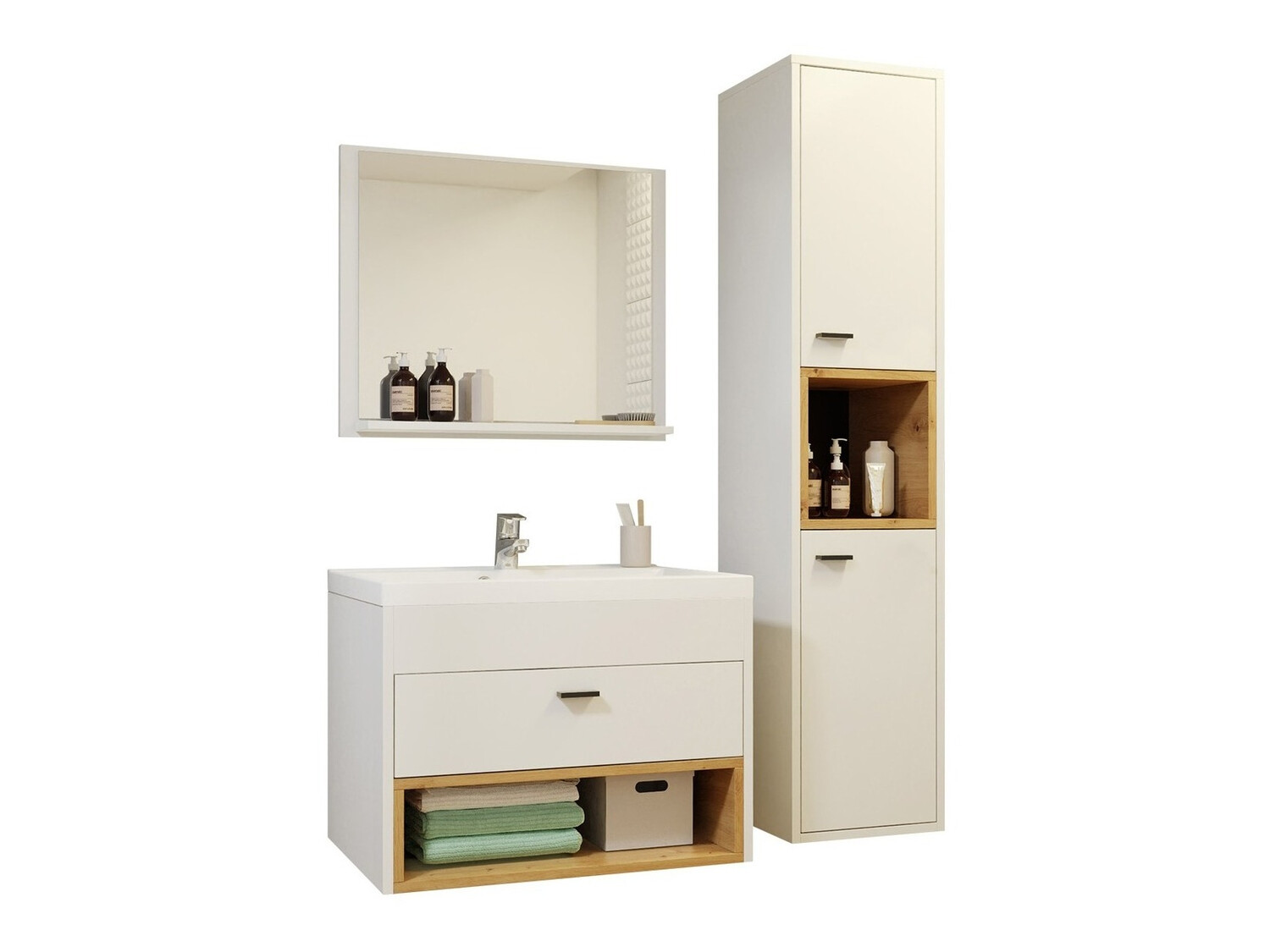 Set baie Velum I (Alb + Stejar artizan)