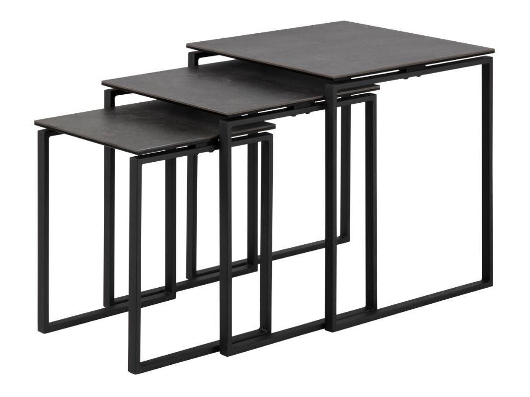 Set măsuțe laterale Norsica 406 (Negru)