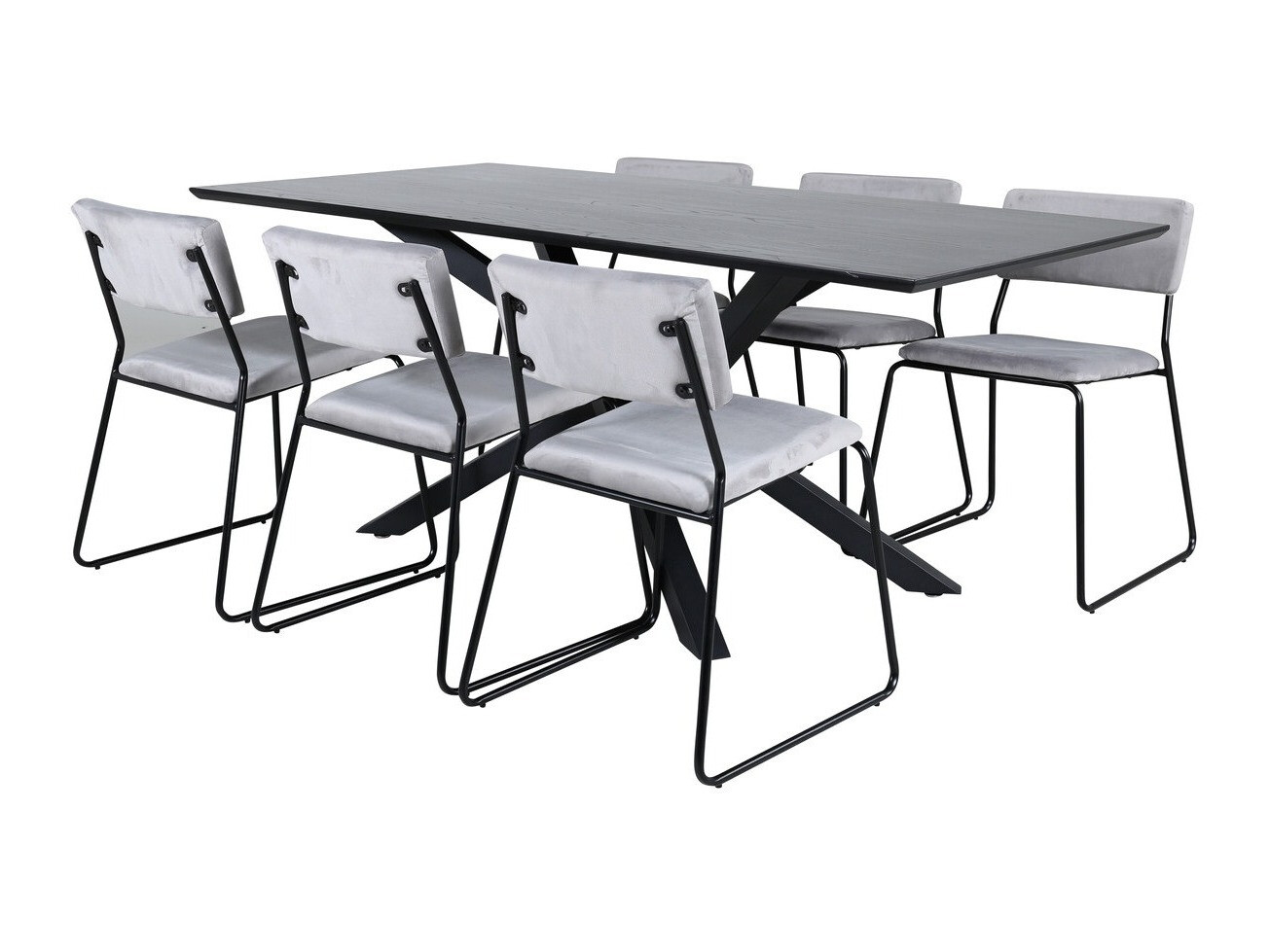 Set de mese Dallas 2695 (Gri + Negru)