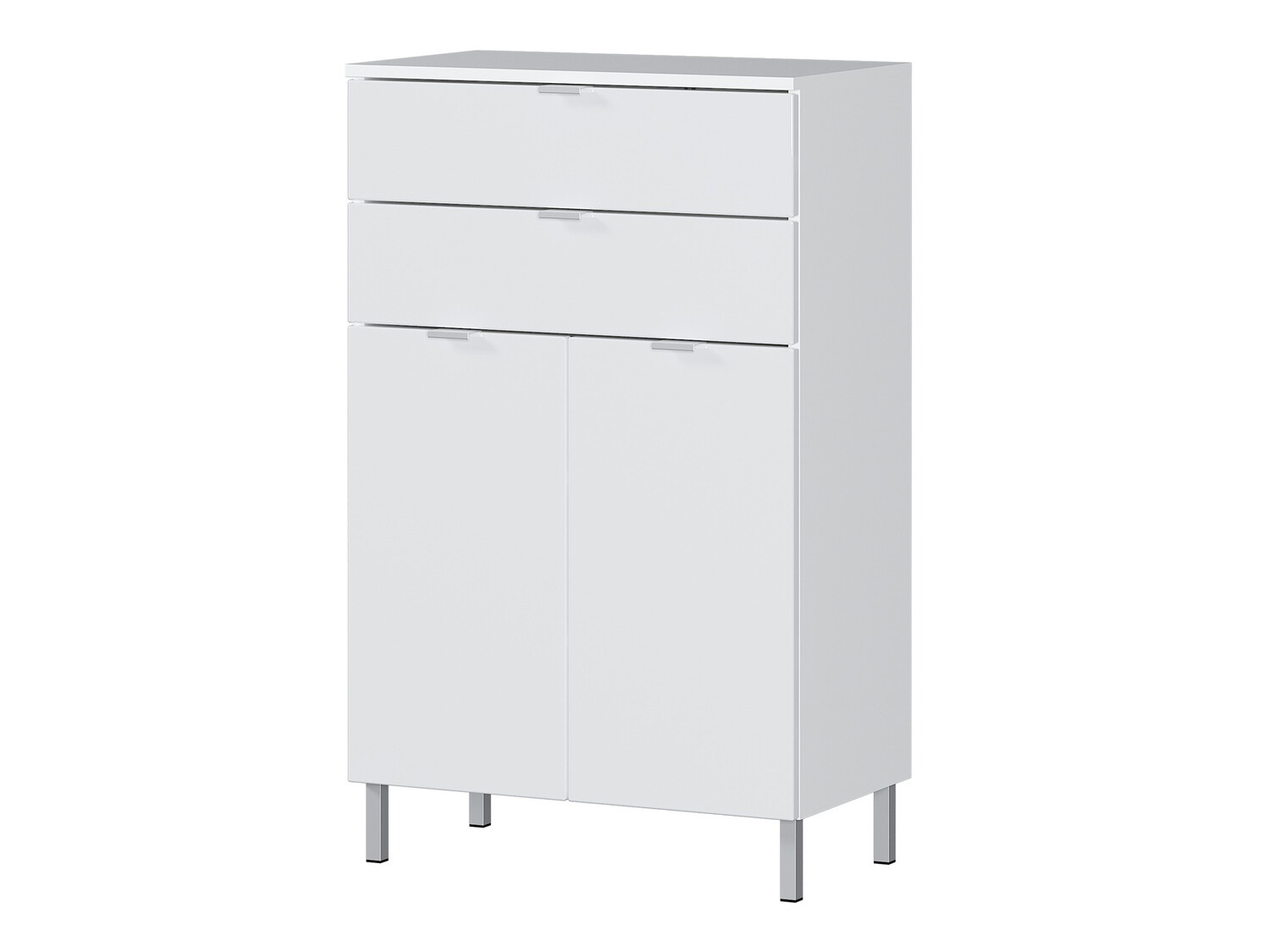 Cabinet de baie neancorat Lomcamo 102 (Alb + Alb lucios)