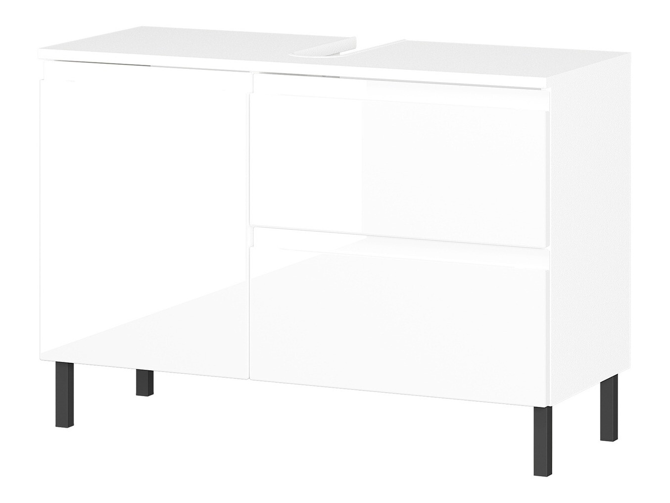 Mască de baie neancorată Talmira 102 (Alb lucios + Alb)