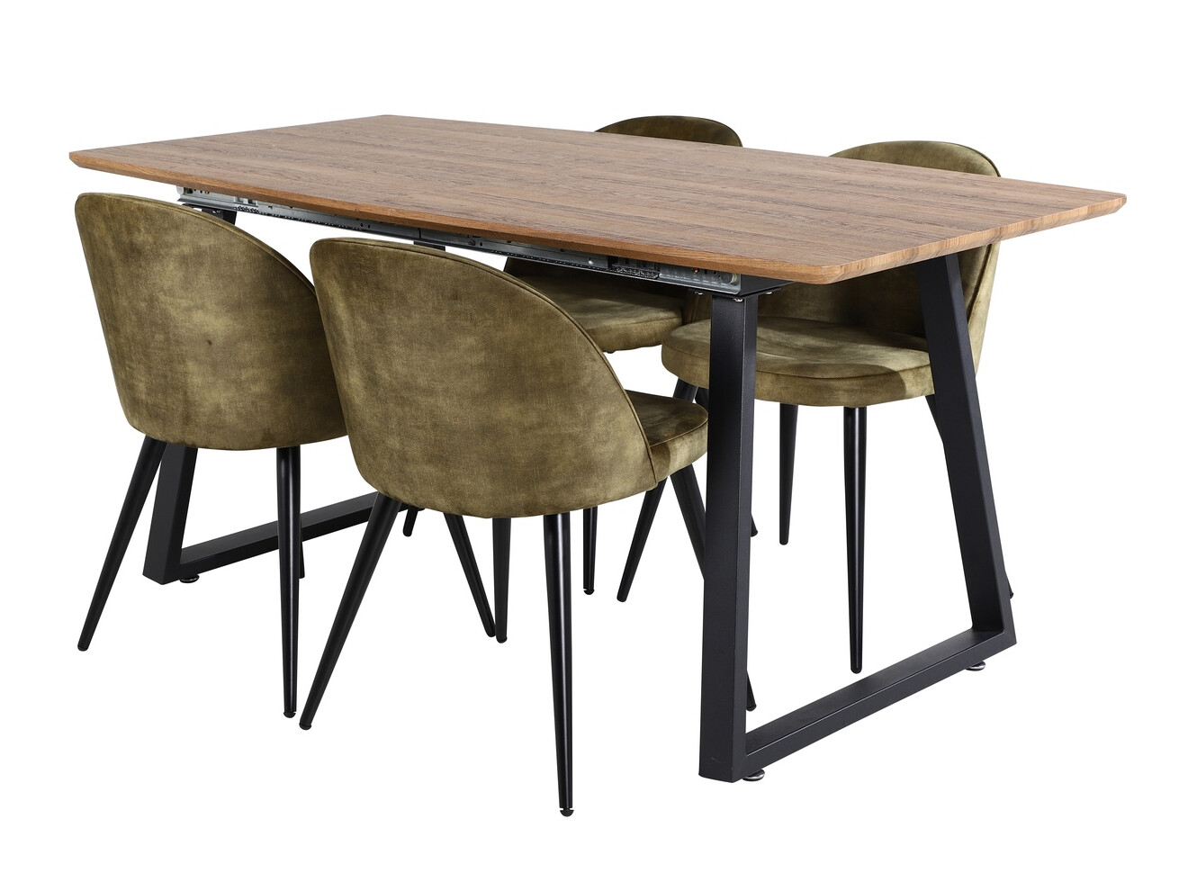Set de mese Dallas 335 (Verde prăfuit + Negru)