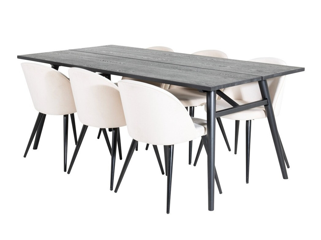 Set de dining Dallas 1676 (Bej + Negru)