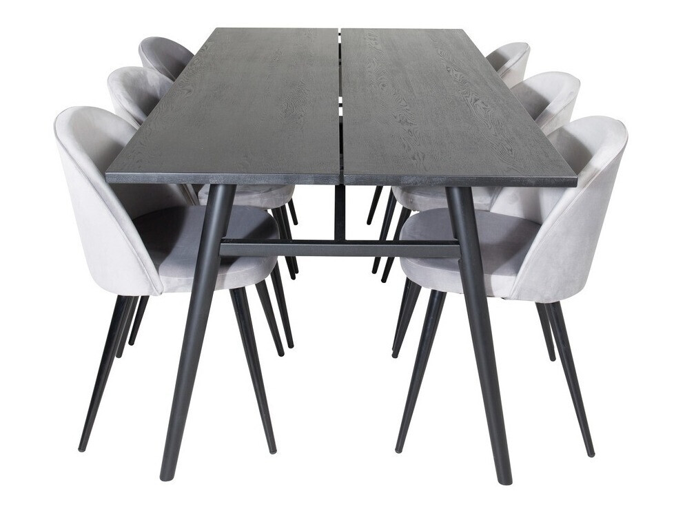 Set de dining Dallas 1676 (Gri + Negru)