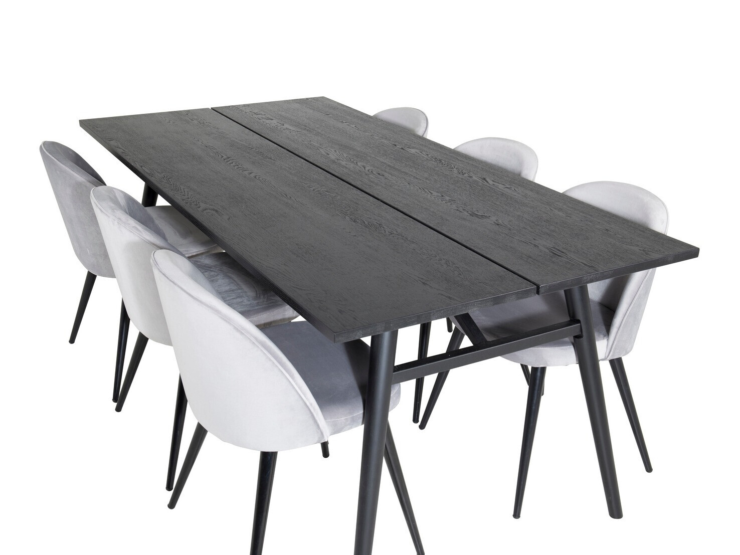 Set de dining Dallas 1676 (Gri + Negru)