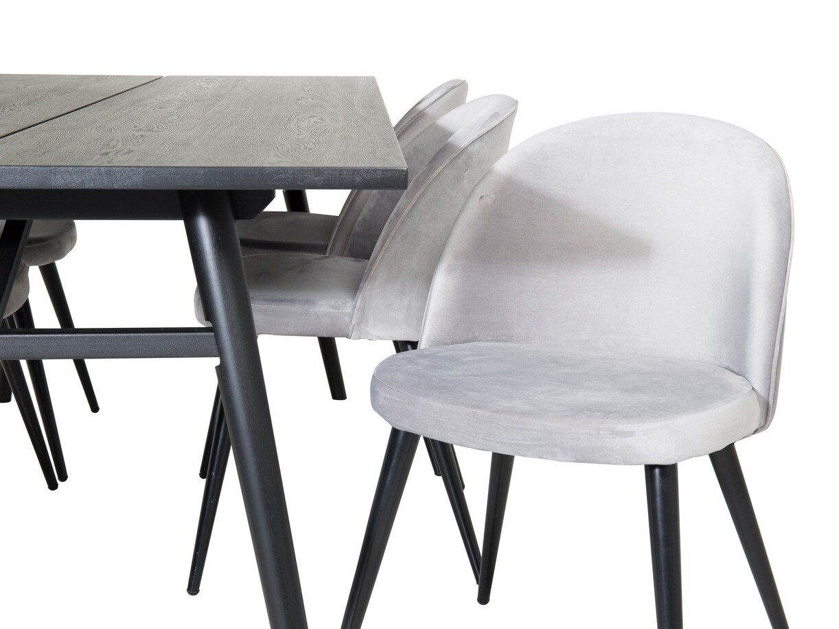 Set de dining Dallas 1676 (Gri + Negru)