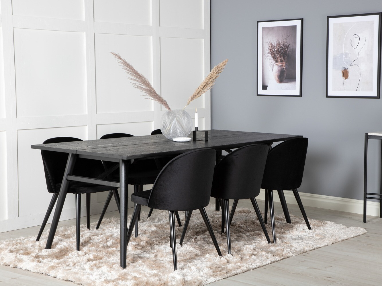 Set de dining Dallas 1676 (Negru)