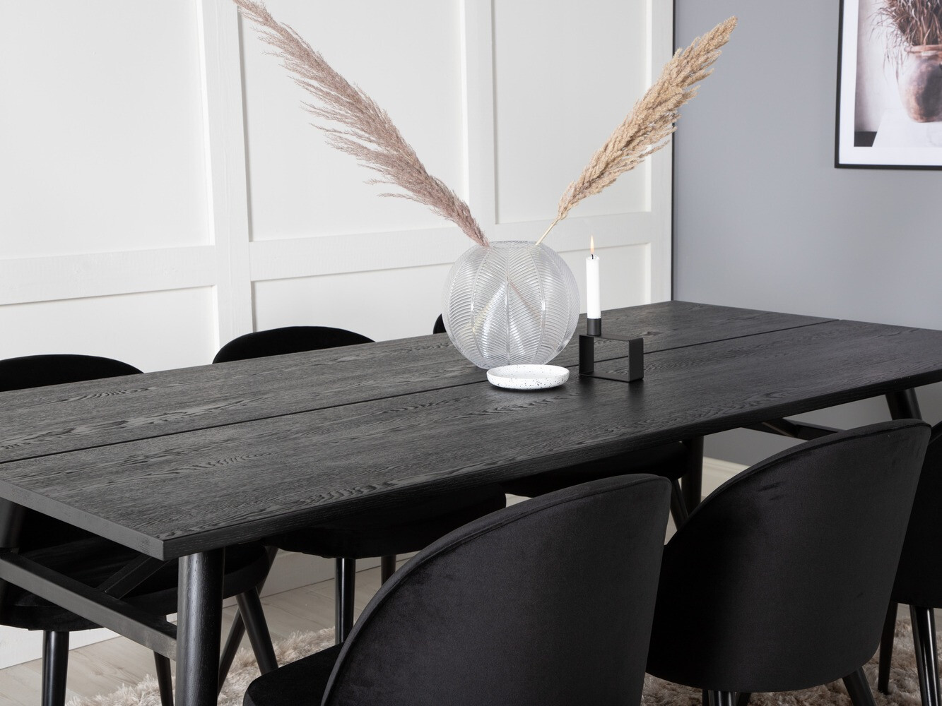 Set de dining Dallas 1676 (Negru)