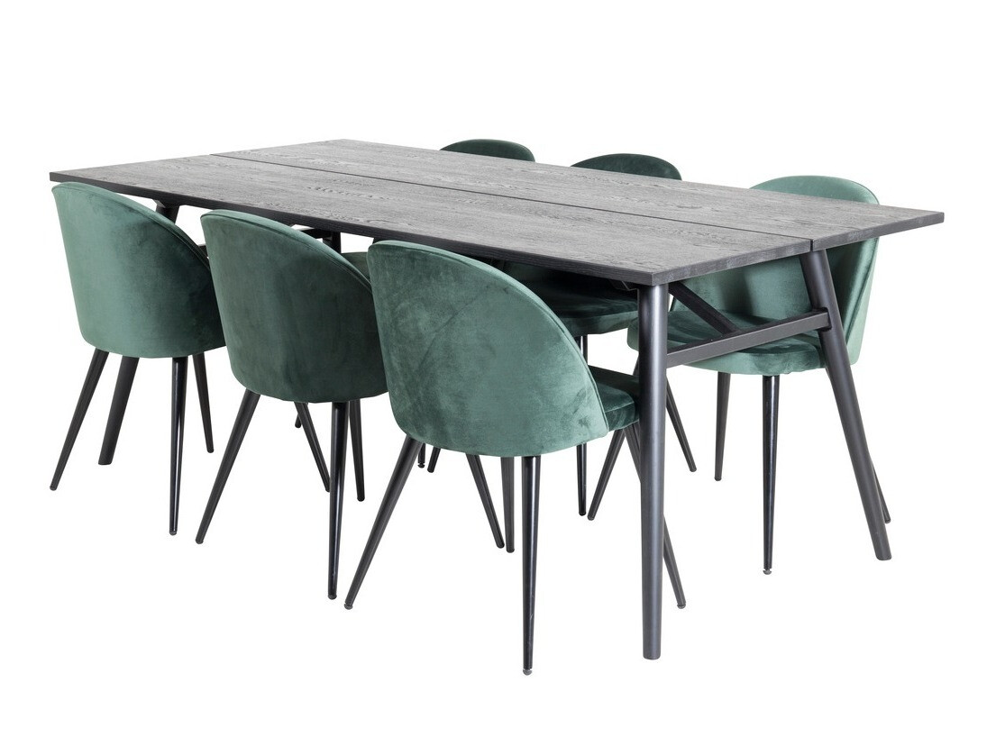 Set de dining Dallas 1676 (Verde + Negru)
