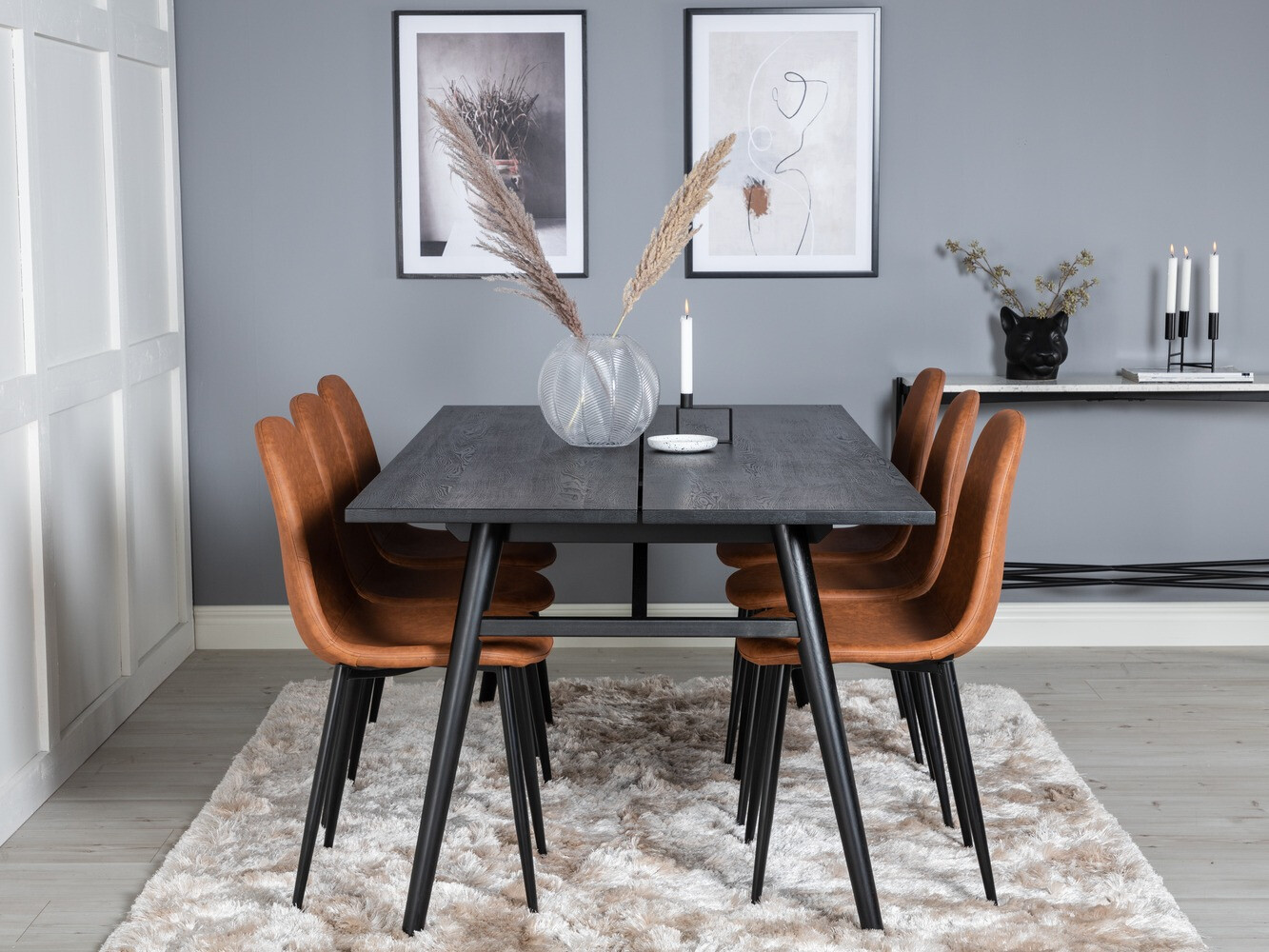 Set de dining Dallas 1681 (Maro + Negru)